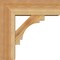 Ekena Millwork Merced Block Rough Sawn Bracket w/ Offset Brace, Western Red Cedar, 6"W x 16"D x 16"H BKT0604X16X16MRC05RWR - alternate 3